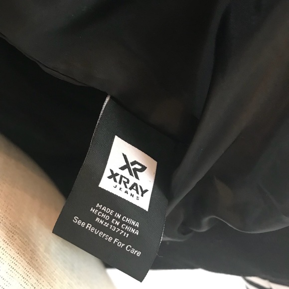 Men’s X-RAY Faux Leather Bomber Jacket - Picture 8 of 8